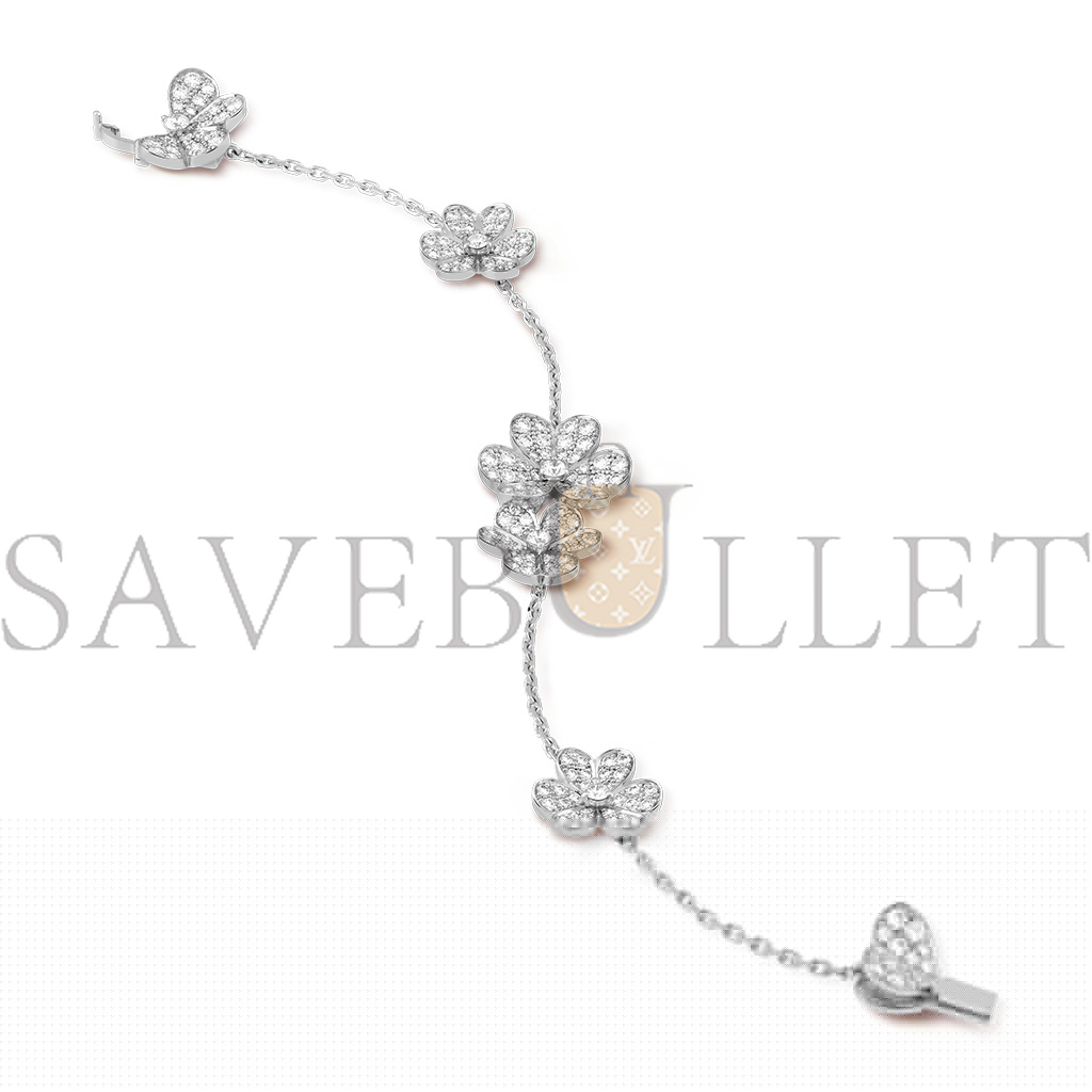 v*n cl*f arpels frivole bracelet, 5 flowers - white gold, Di*m*nd  vcarp6l700